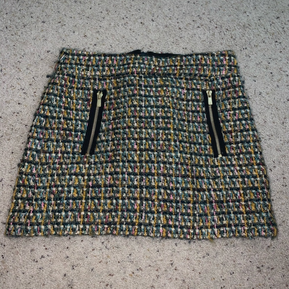 J.Crew multi-colored wool skirt